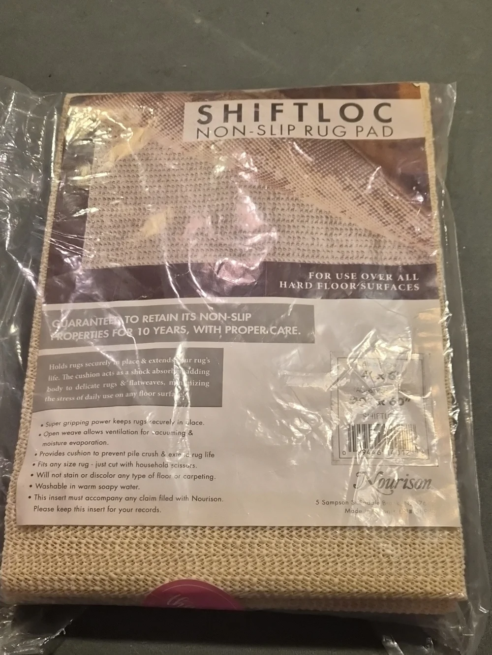 Non-Slip Rug Pad in Beige